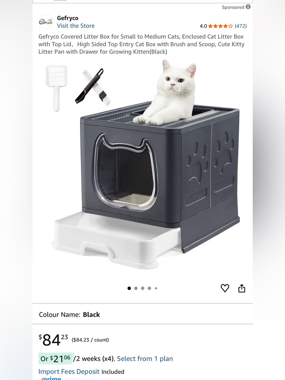 Gefryco cat litter box NEW
